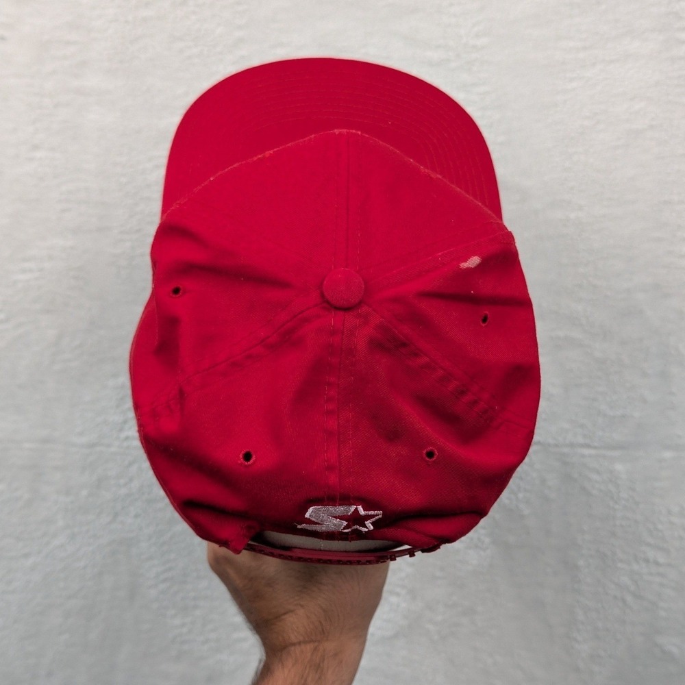 VTG Chicago Bulls Starter Hat Men's OSFA Red Green NBA Snapback Streetwear 90s - Picture 8 of 15